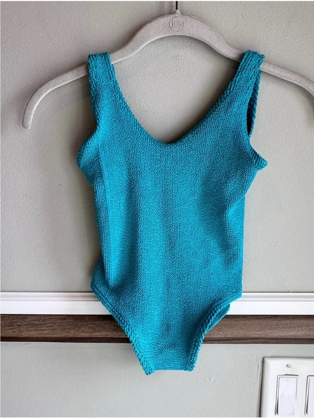 Bond-eye Mini Me Kids Teal Mara Crinkle One Piece Swimsuit One Size